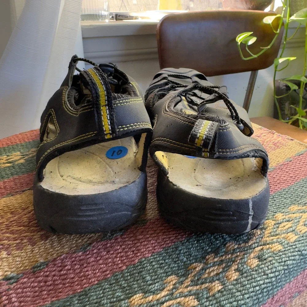 Mens Black Sandals Water‎ Shoes Hiking Outdoor Sport Size 10